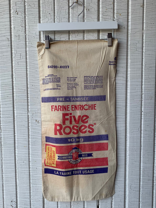 Five Roses flour bag tea towel