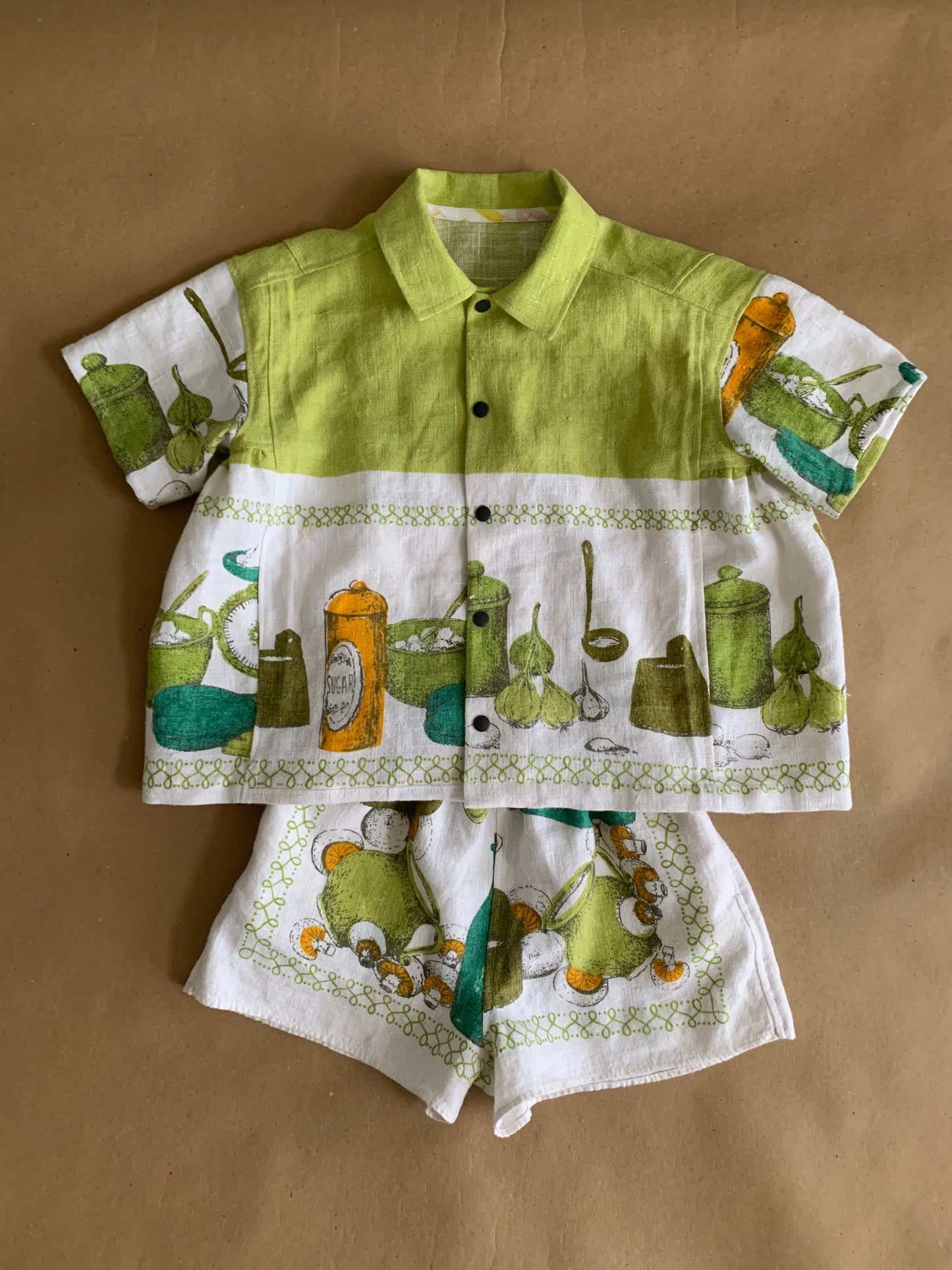 RTS linen top and shorts set | 7-9yr
