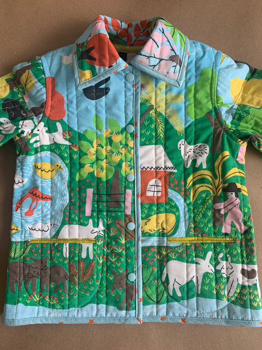 RTS | Quilted Chore coat | size 3-4yr