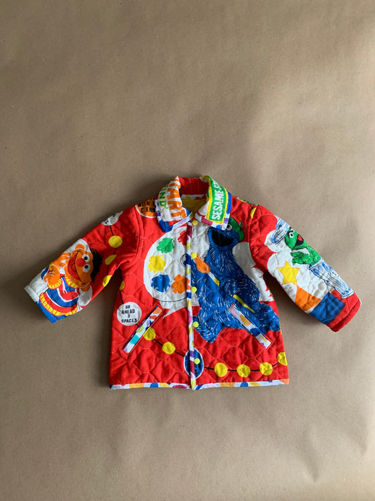 Made to Order | Quilted Chore coat | Sesame Street play quilt panel
