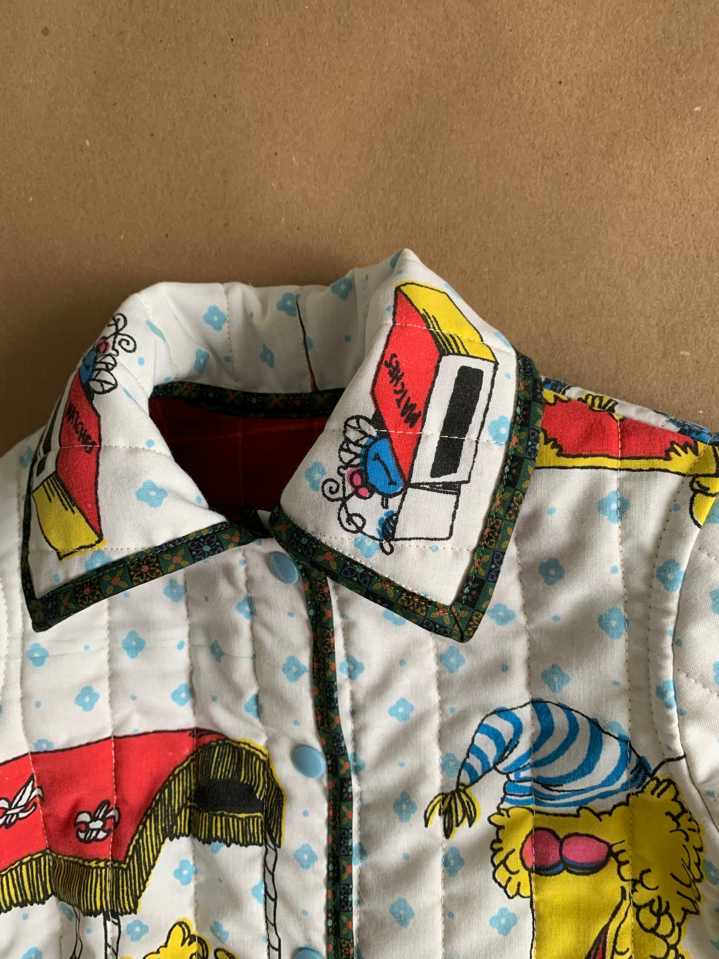 Made to Order | Quilted Chore coat | Sesame Street Bedtime print