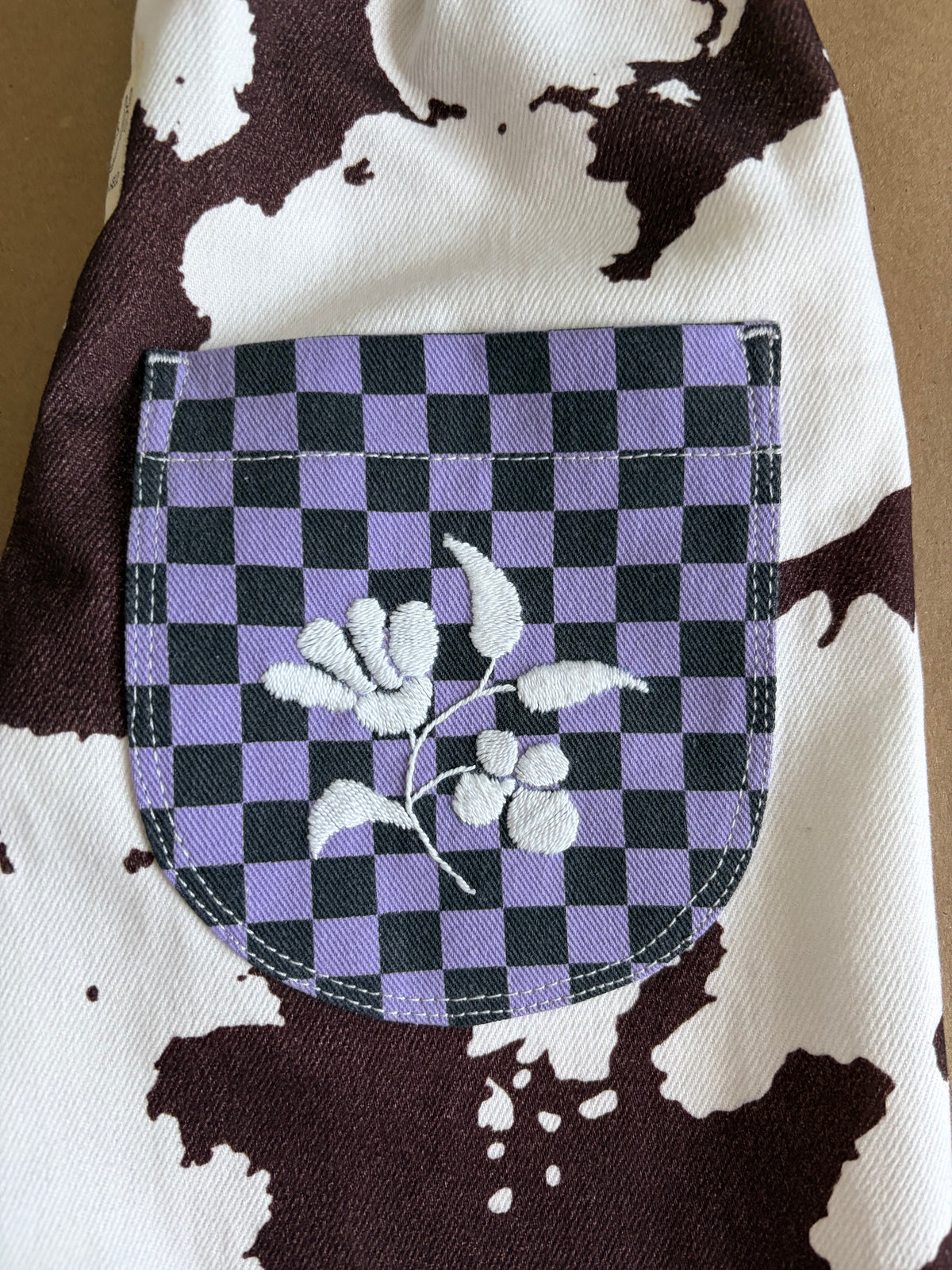 RTS | wide leg cow print Pants | 4-5yr