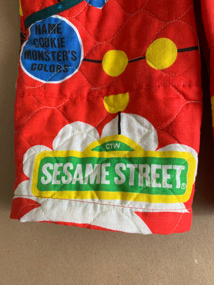 RTS | quilted Sesame Street flood length Ziggy romper | size 2yr
