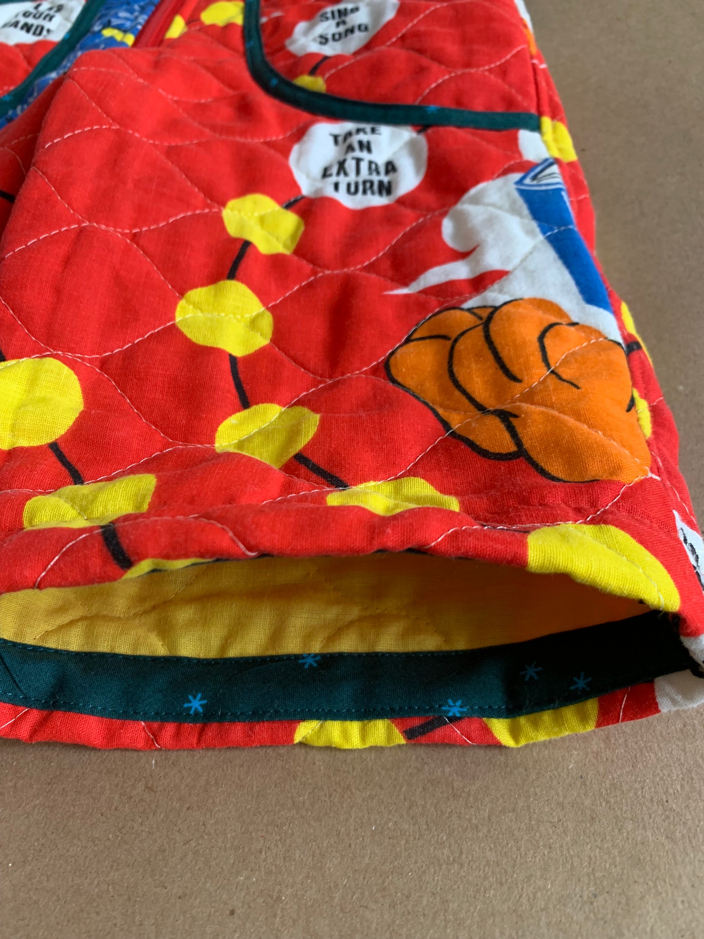 RTS | quilted Sesame Street flood length Ziggy romper | size 2yr