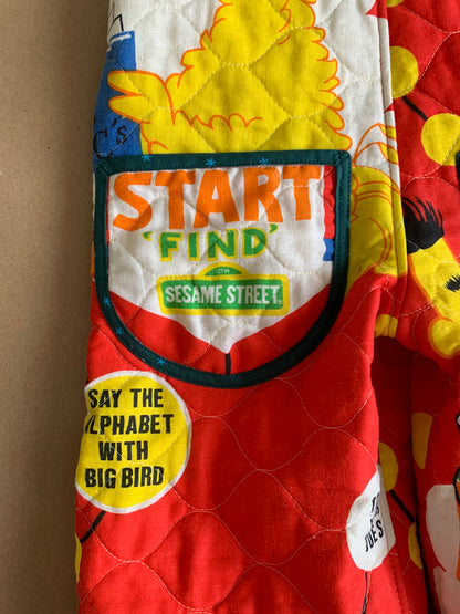 RTS | quilted Sesame Street flood length Ziggy romper | size 2yr