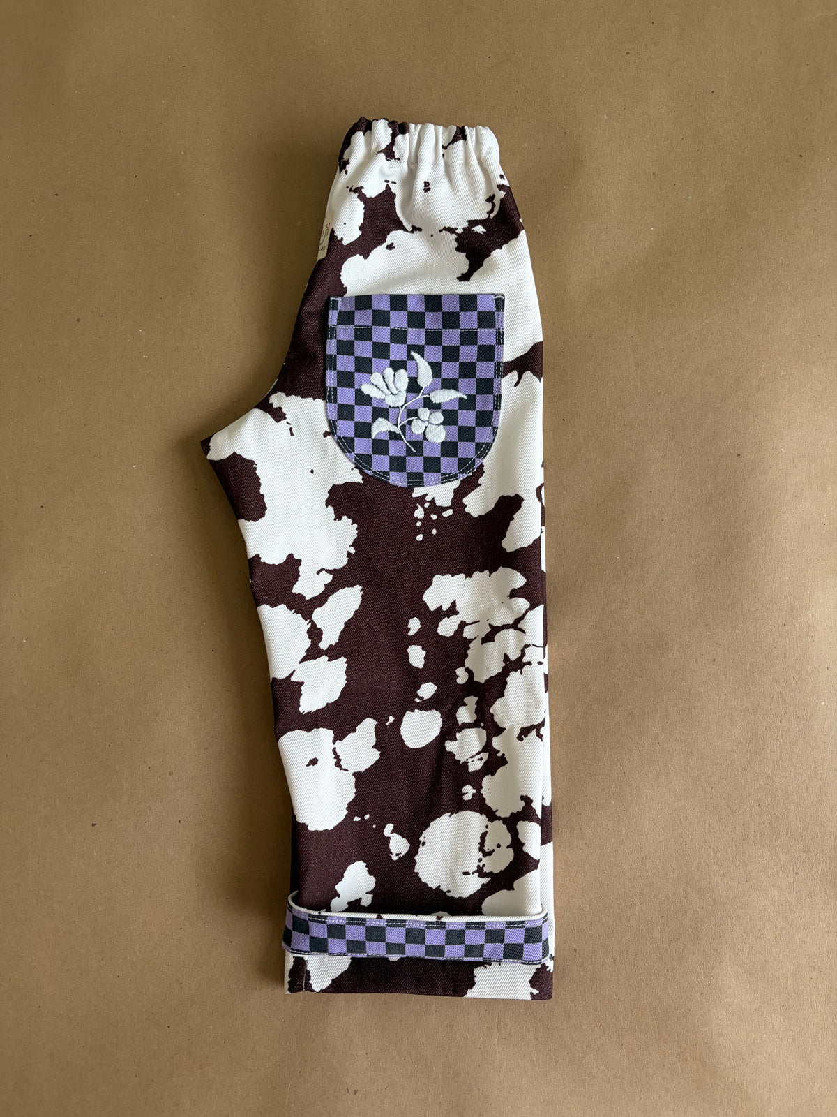 RTS | wide leg cow print Pants | 4-5yr