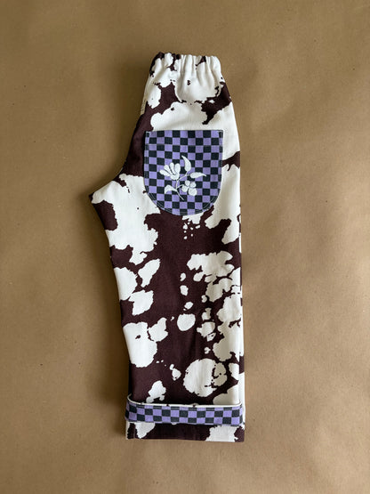 RTS | wide leg cow print Pants | 4-5yr