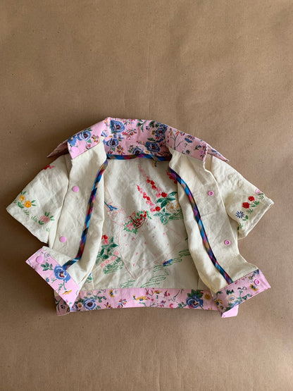 RTS | short sleeve short/jacket and skirt set | 7-8yr