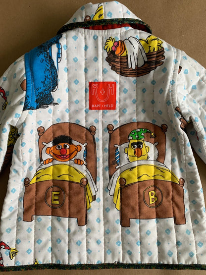 Made to Order | Quilted Chore coat | Sesame Street Bedtime  print