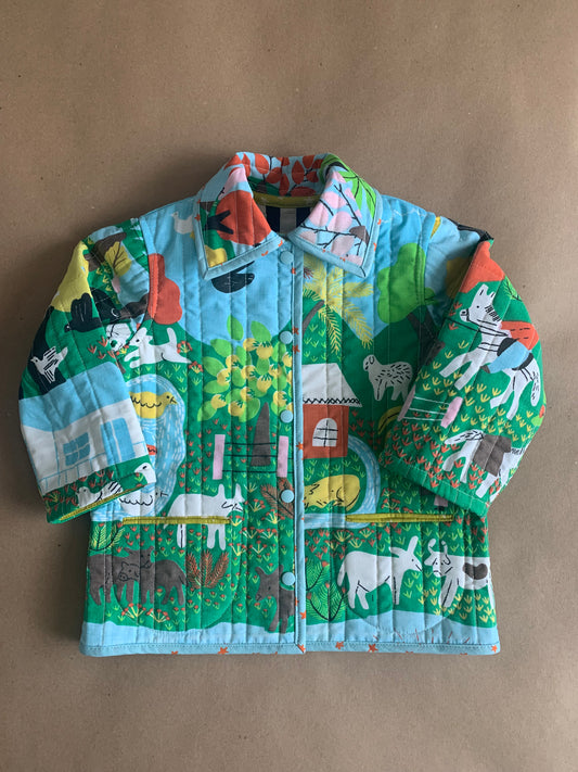 RTS | Quilted Chore coat | size 3-4yr