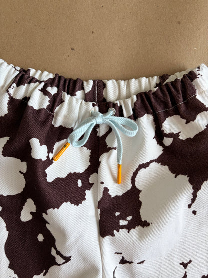 RTS | wide leg cow print Pants | 4-5yr