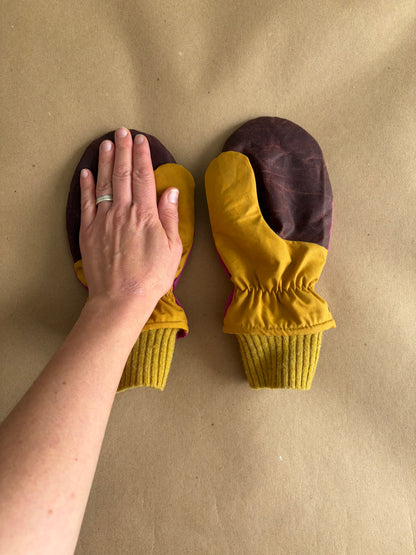 RTS | Waxed Canvas Mittens | adult S