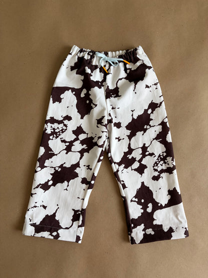 RTS | wide leg cow print Pants | 4-5yr