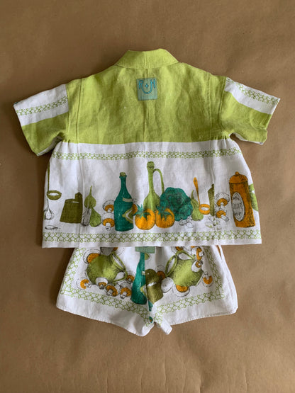 RTS linen top and shorts set | 7-9yr
