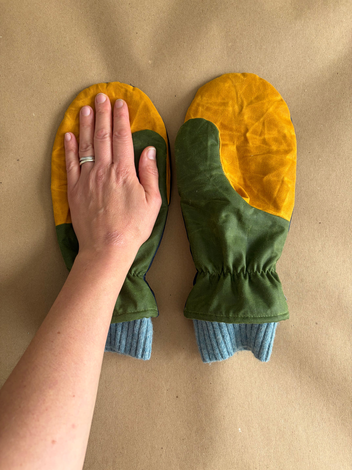 RTS | Waxed Canvas Mittens | adult L