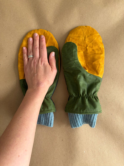 RTS | Waxed Canvas Mittens | adult L