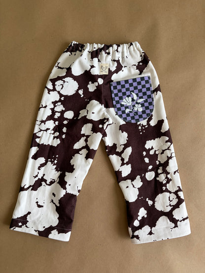 RTS | wide leg cow print Pants | 4-5yr