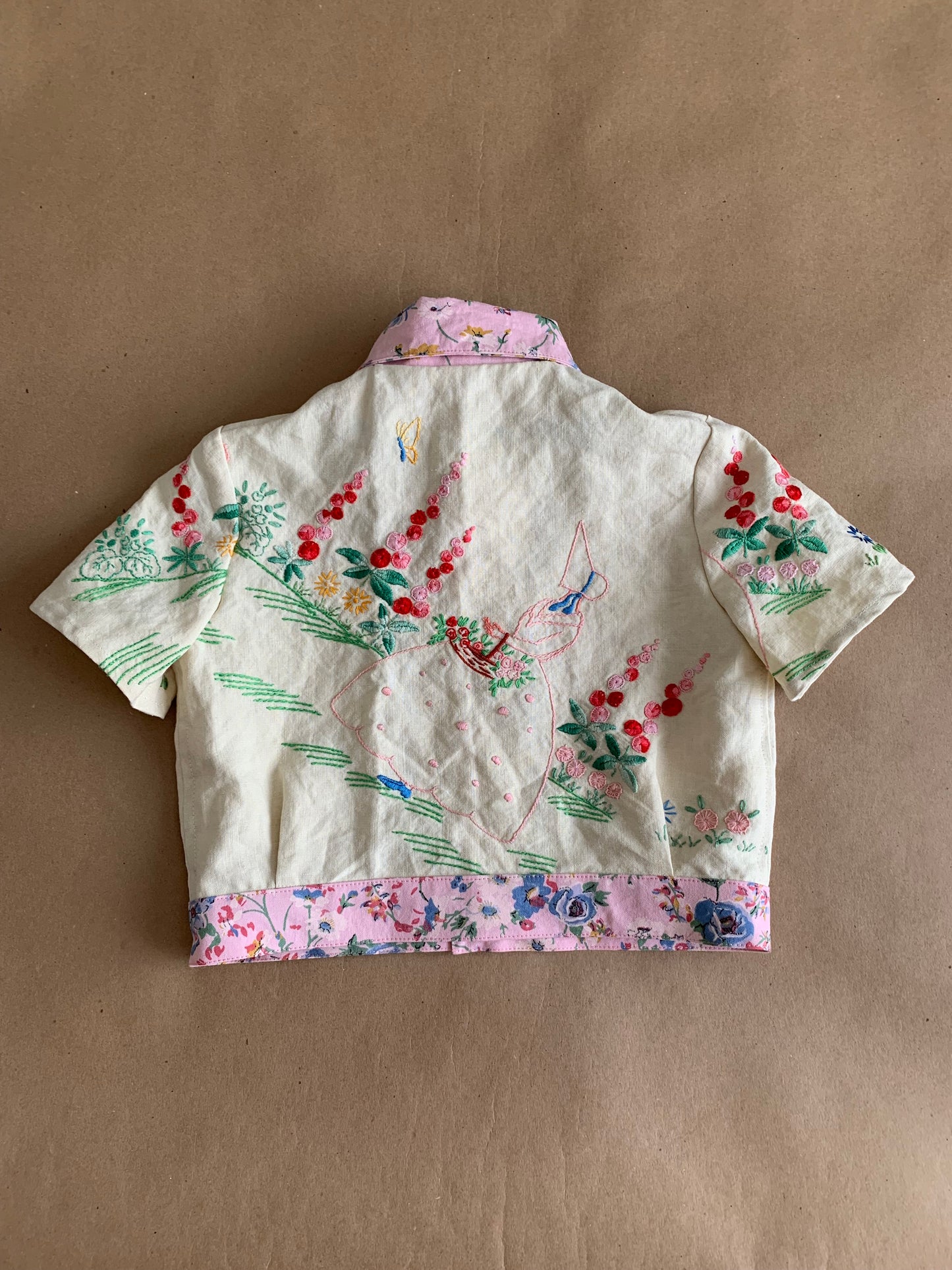 RTS | short sleeve short/jacket and skirt set | 7-8yr
