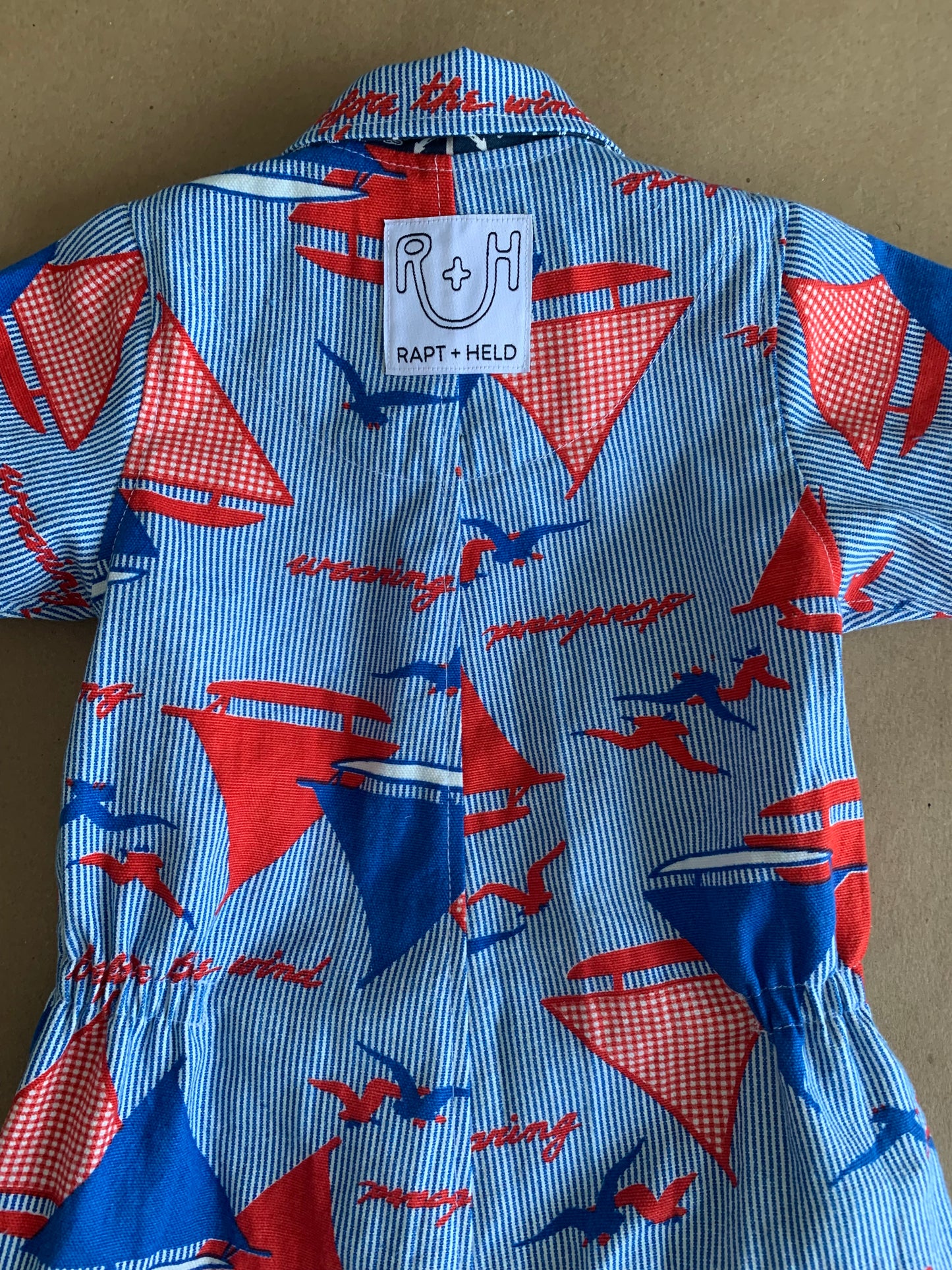 RTS | short sleeve sailboat boiler suit | size 3yr