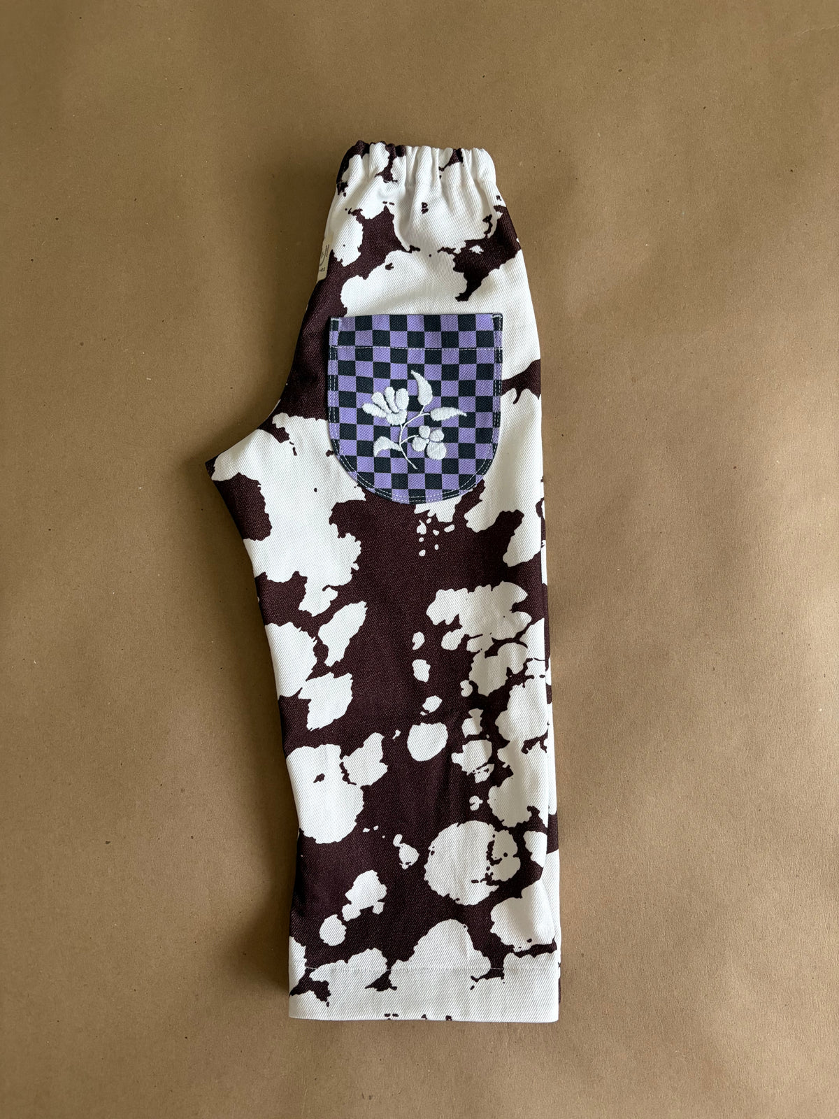 RTS | wide leg cow print Pants | 4-5yr