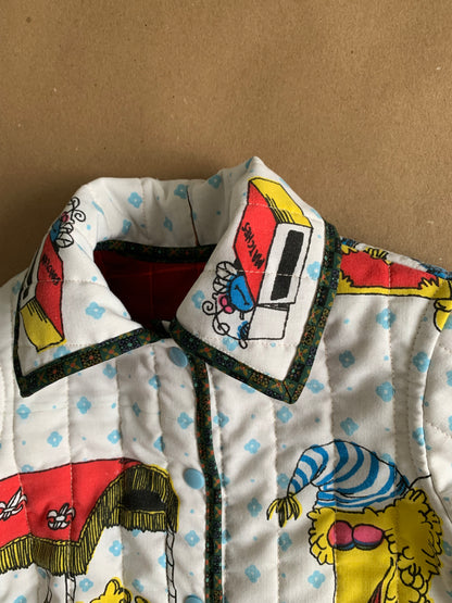 Made to Order | Quilted Chore coat | Sesame Street Bedtime  print
