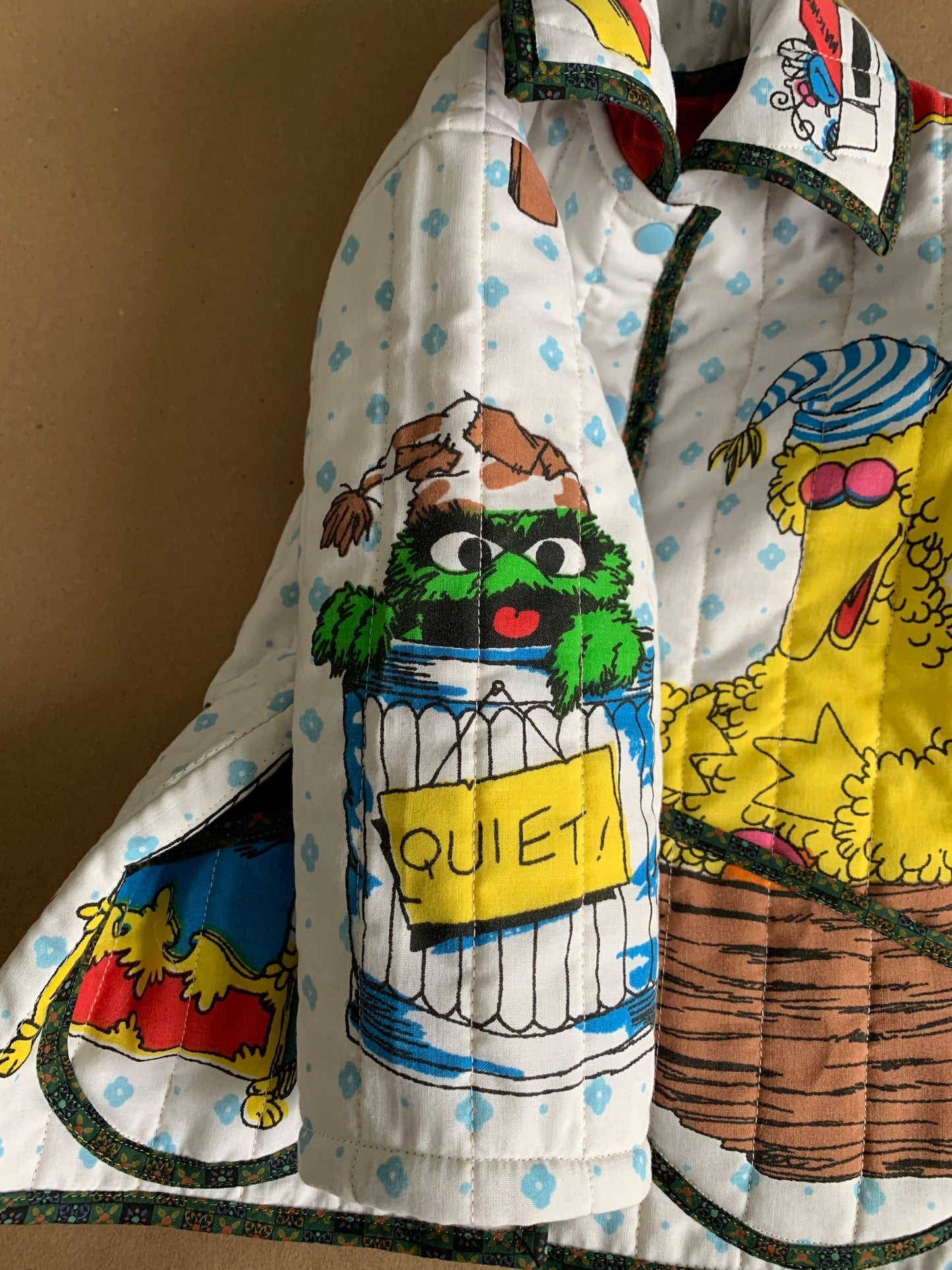 Made to Order | Quilted Chore coat | Sesame Street Bedtime  print