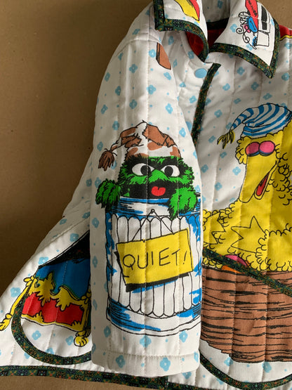 Made to Order | Quilted Chore coat | Sesame Street Bedtime  print