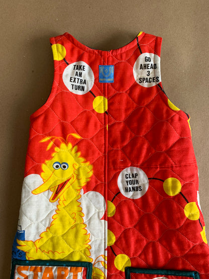 RTS | quilted Sesame Street flood length Ziggy romper | size 2yr