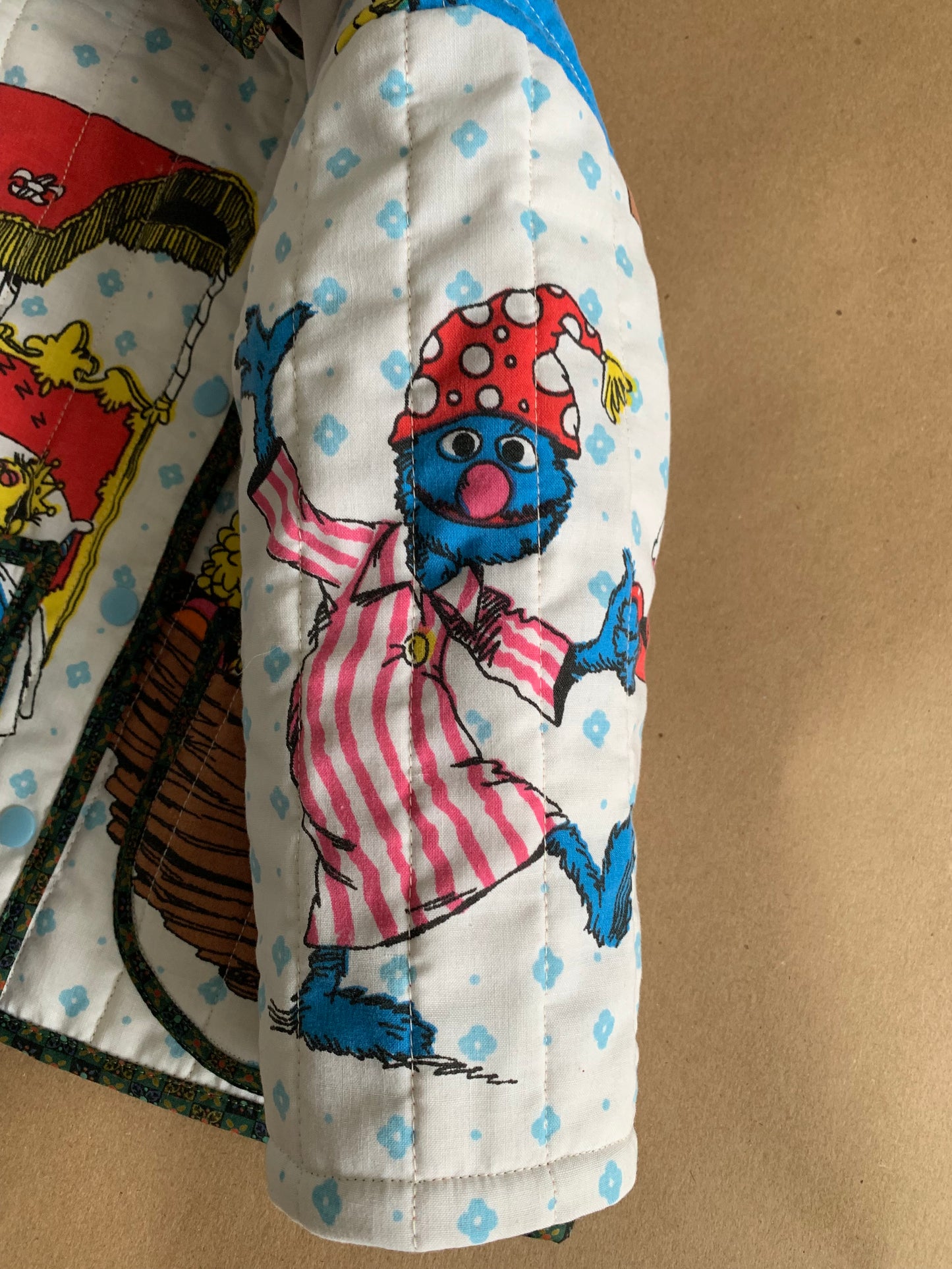 Made to Order | Quilted Chore coat | Sesame Street Bedtime  print
