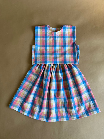 RTS | Two Piece Plaid Cotton Set | size 3-4yr