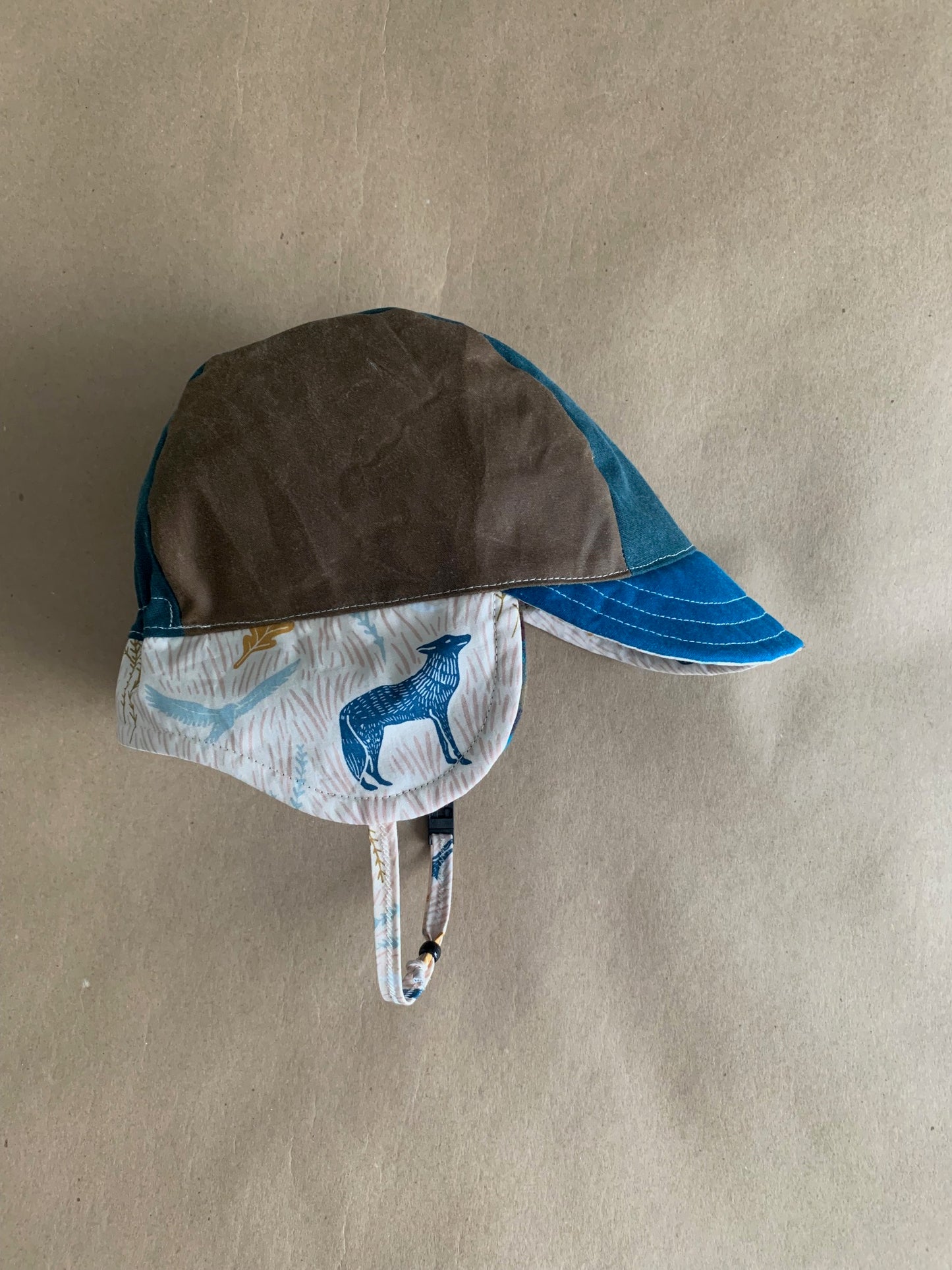 RTS | Waxed Canvas Earflap Cap | Kid size 53-56cm