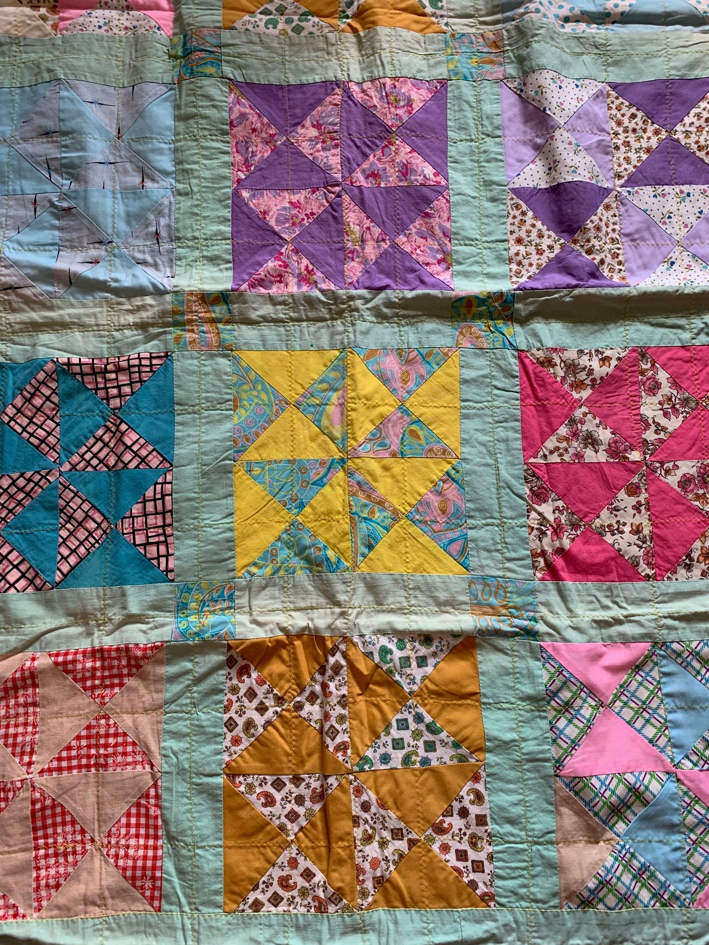 Pastel Quilt (backed but no loft)