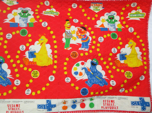 Made to Order | Quilted Chore coat | Sesame Street play quilt panel